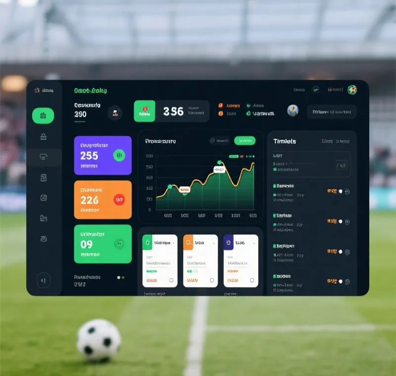 即時比分與賠率儀表板示意